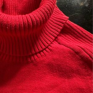 Red Ralph Lauren Polo Jeans Company turtleneck sweater 100% cotton size M